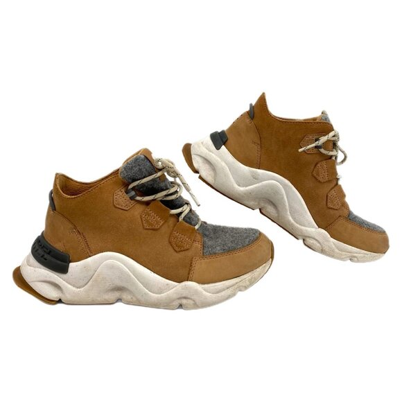 Sorel Brown Gray Kinetic Sneakers | Size 8 - Picture 1 of 9